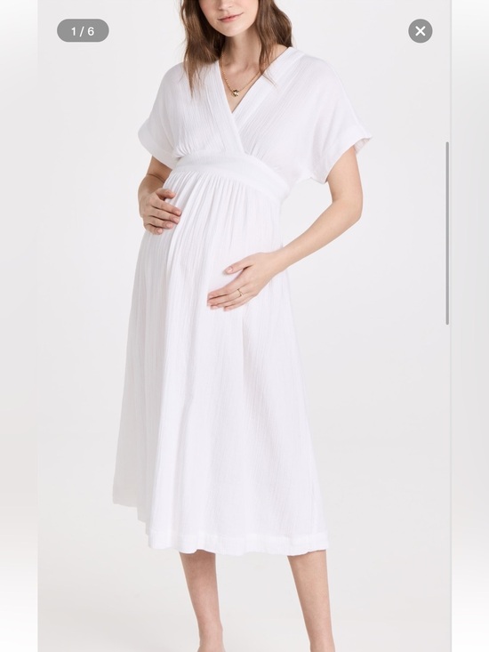 Hatch Dresses & Skirts - Hatch The Carolina Dress White Gauze Midi Dress 100% Cotton Medium (2)